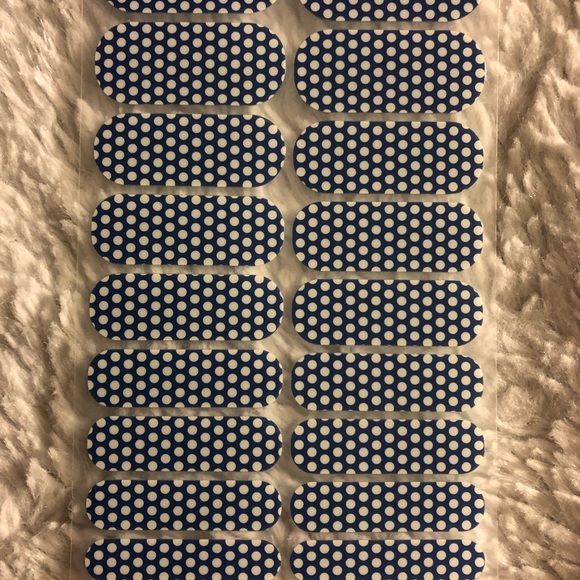 Jamberry Blue and White Polka - Picture 3 of 3